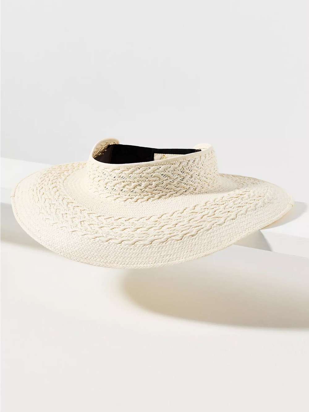 Freya Redwood Wide Straw Visor Ivory Cream One Size Adjustable